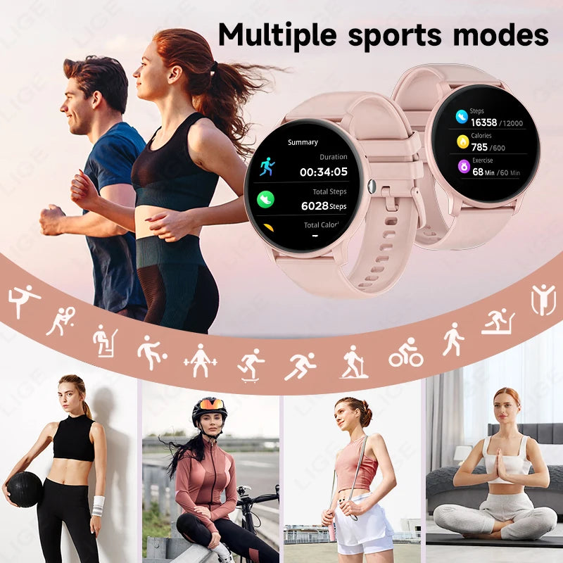 2025 Bluetooth Smart Watch for Women & Men with Fitness Tracker
