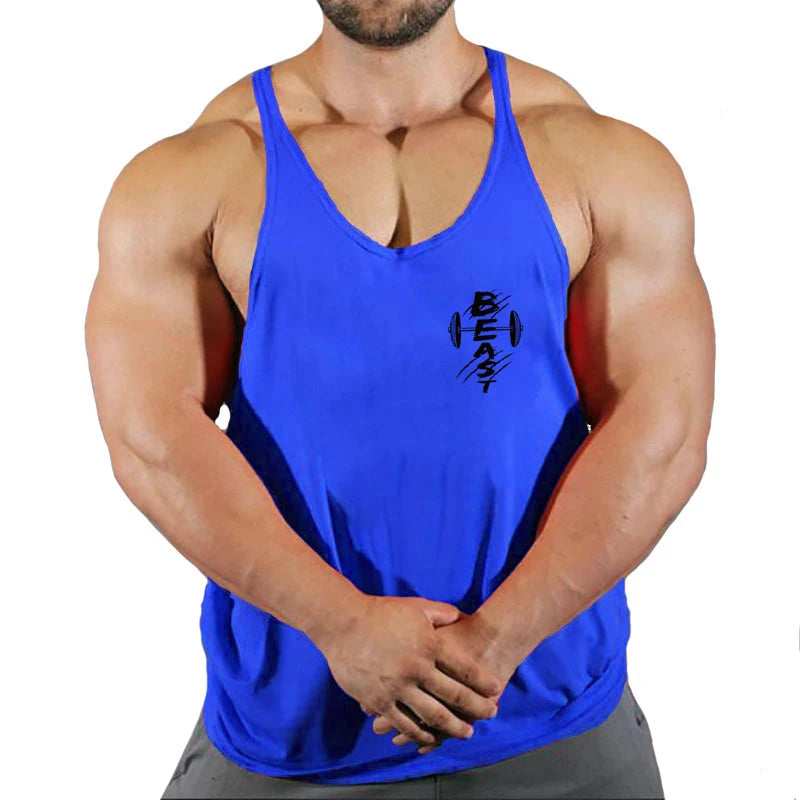 Men’s 2023 Cotton Fitness Tank Top – Bodybuilding & Running