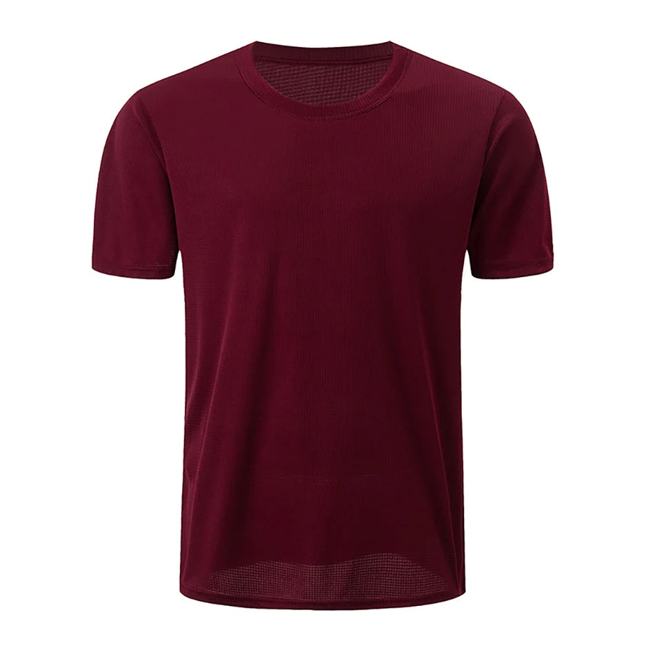 Men’s Waffle Sports Shirt – Short Sleeve Training Tee (1/5 Pcs)