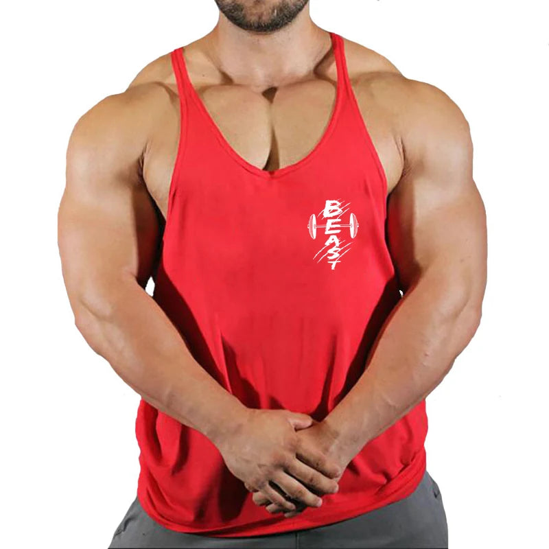 Men’s 2023 Cotton Fitness Tank Top – Bodybuilding & Running