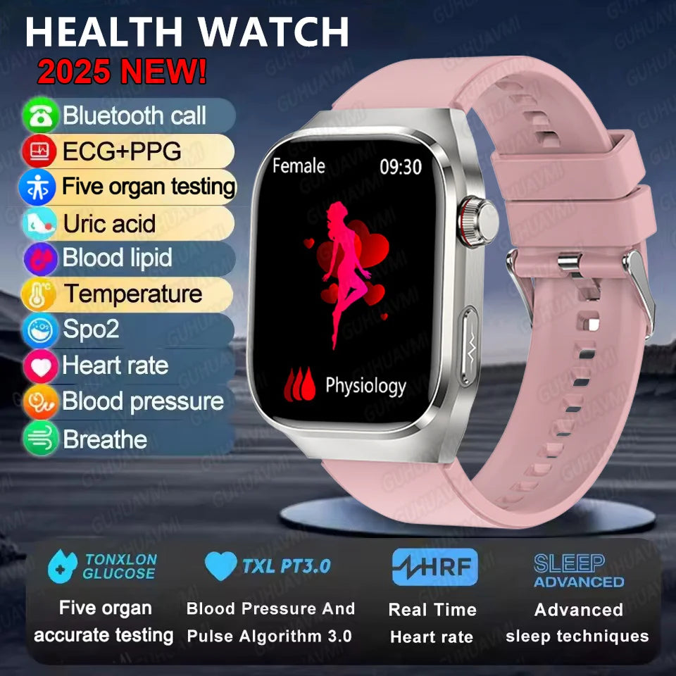 2025 Micro Physical Exam Smartwatch with Uric Acid & Body Fat Monitor