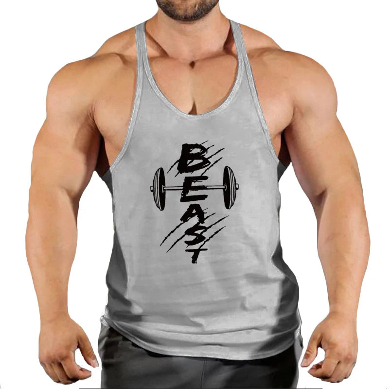Men’s 2023 Cotton Fitness Tank Top – Bodybuilding & Running