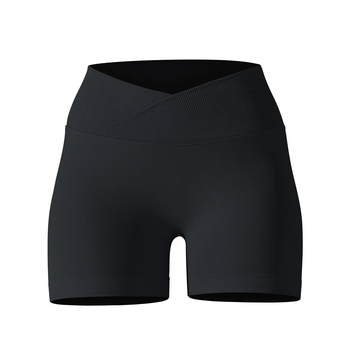 Crossover Waist Women’s Yoga Gym Shorts