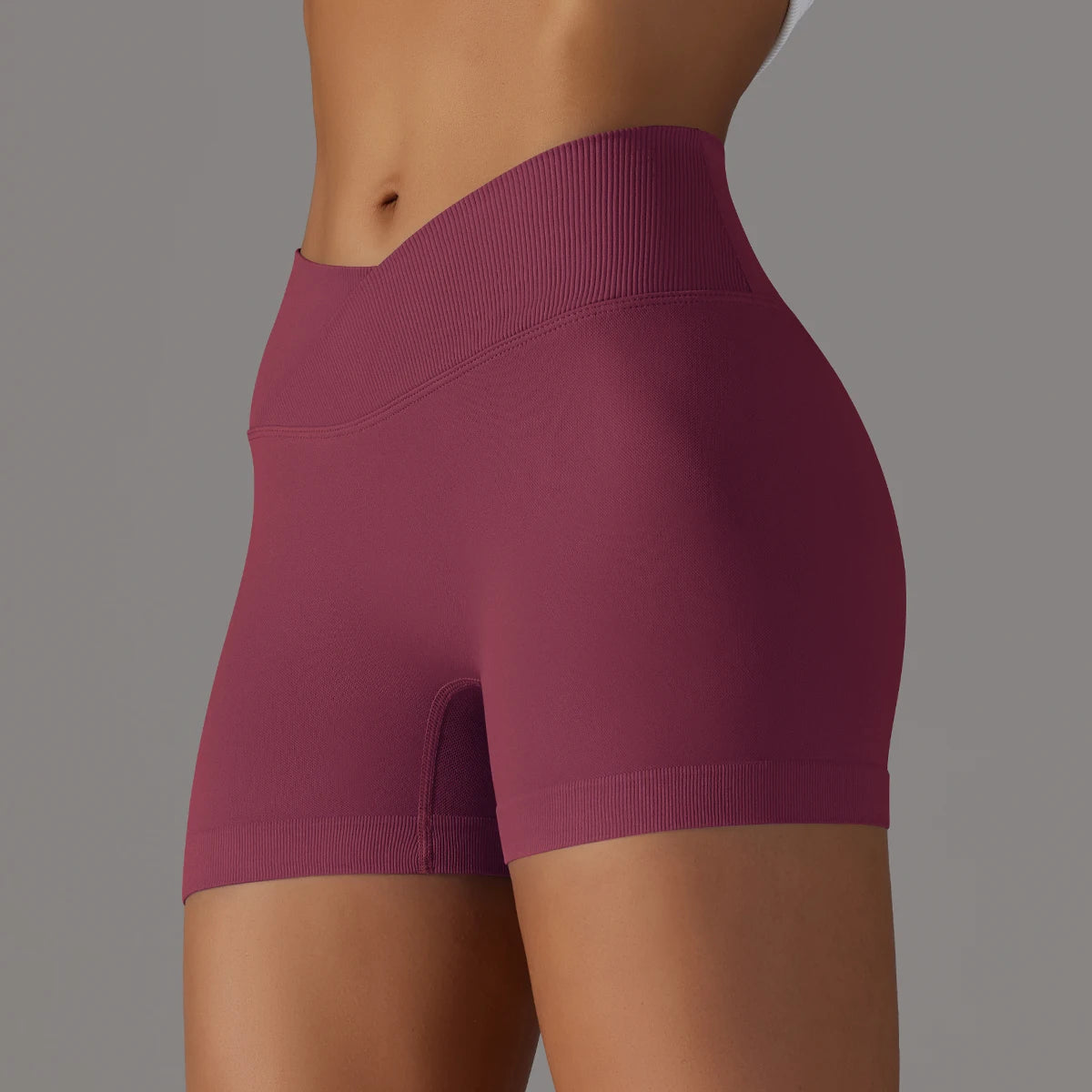 Crossover Waist Women’s Yoga Gym Shorts