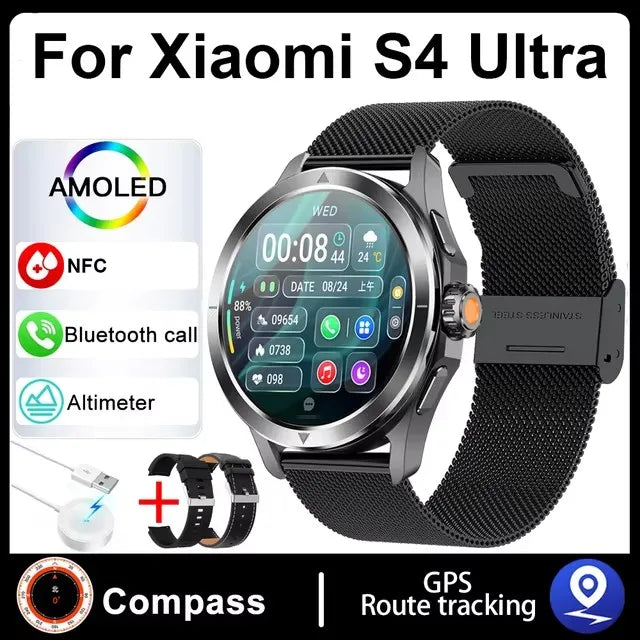 2025 Xiaomi S4 Ultra GPS Smartwatch with AMOLED & NFC