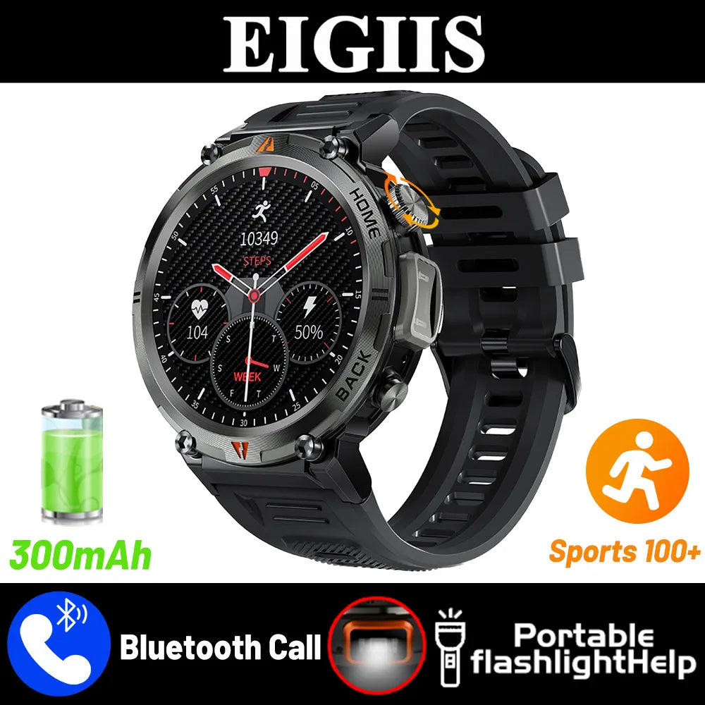 EIGIIS KE3 2024 Smartwatch with Bluetooth Call & Flashlight