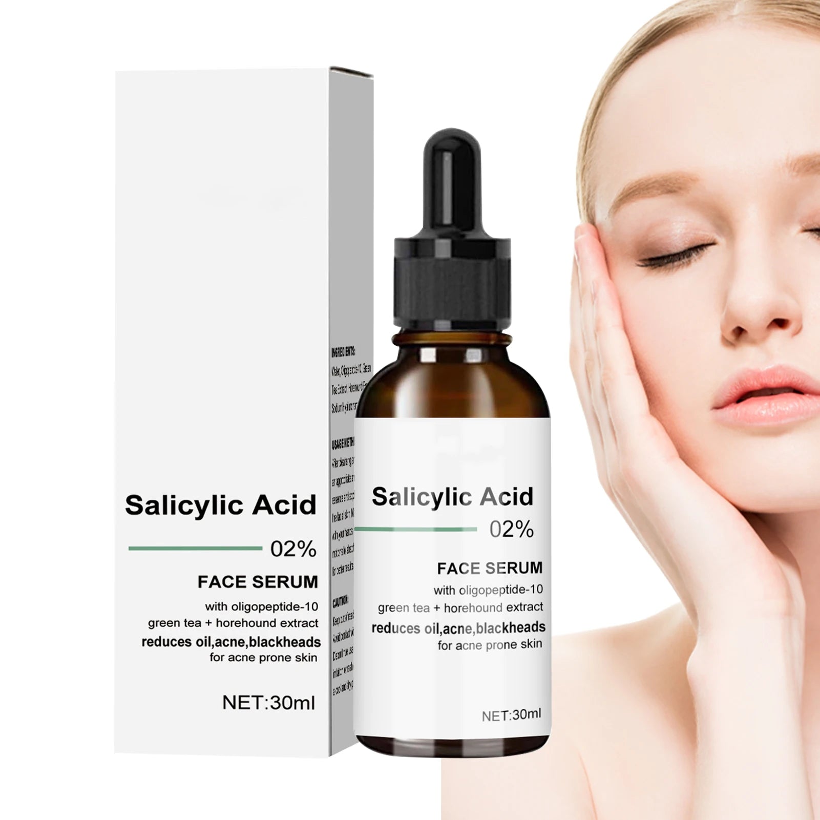 Salicylic Acid Pore Shrink Face Serum for Oil Control & Anti-Wrinkle
