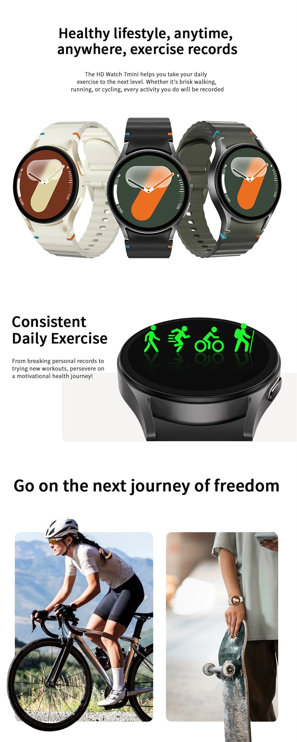 Galaxy Watch 7 Smartwatch with AMOLED Screen & Bluetooth Call