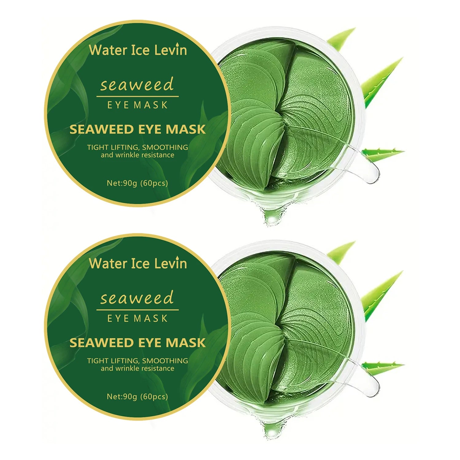 60pcs Seaweed Collagen Eye Masks – Dark Circle & Puffiness Treatment