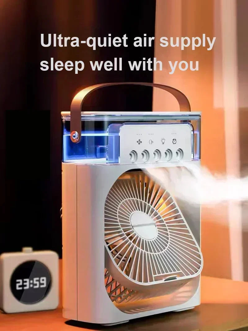 3-in-1 Portable Air Cooler & Humidifier with LED Light