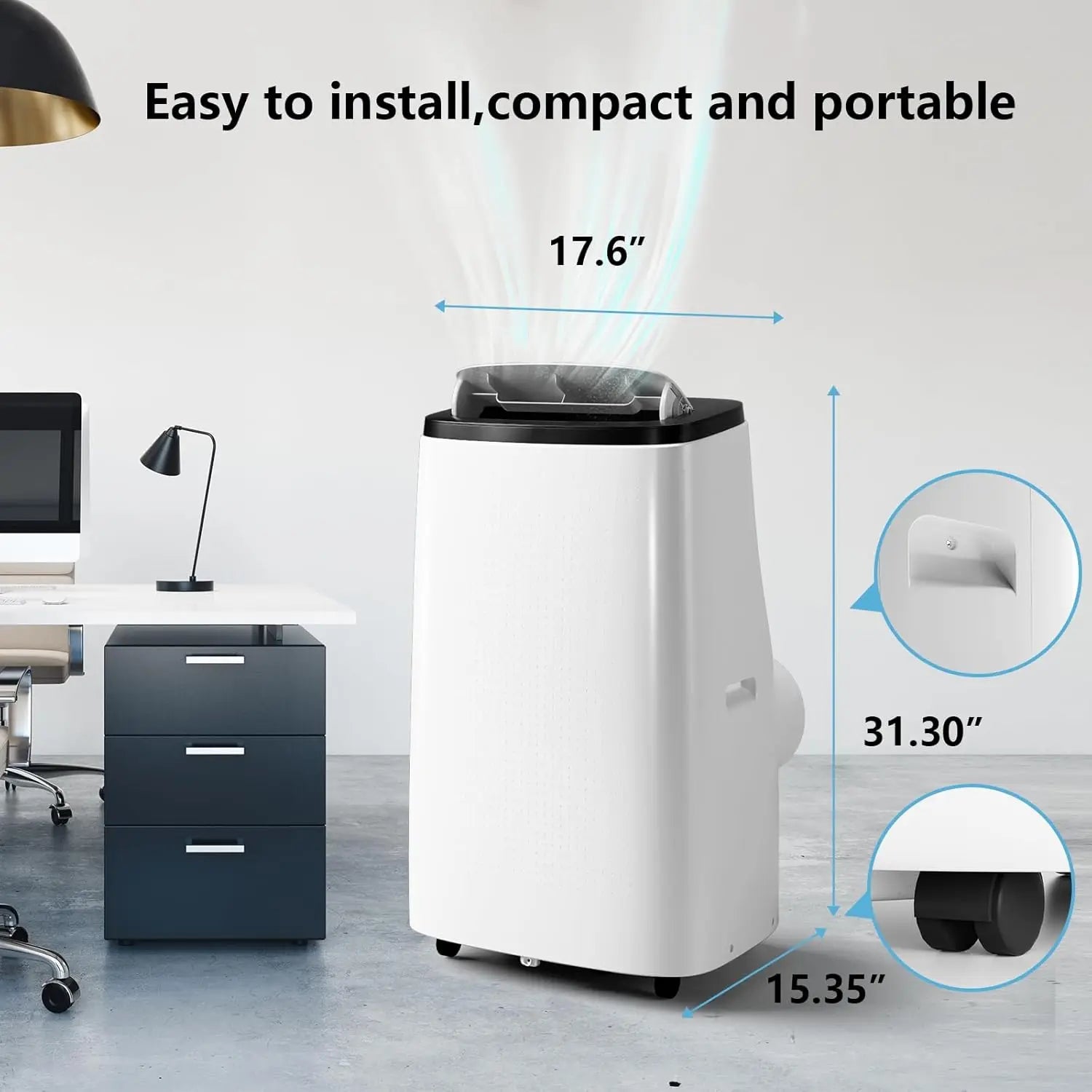 14000BTU Portable Air Conditioner with Dehumidifier & Fan