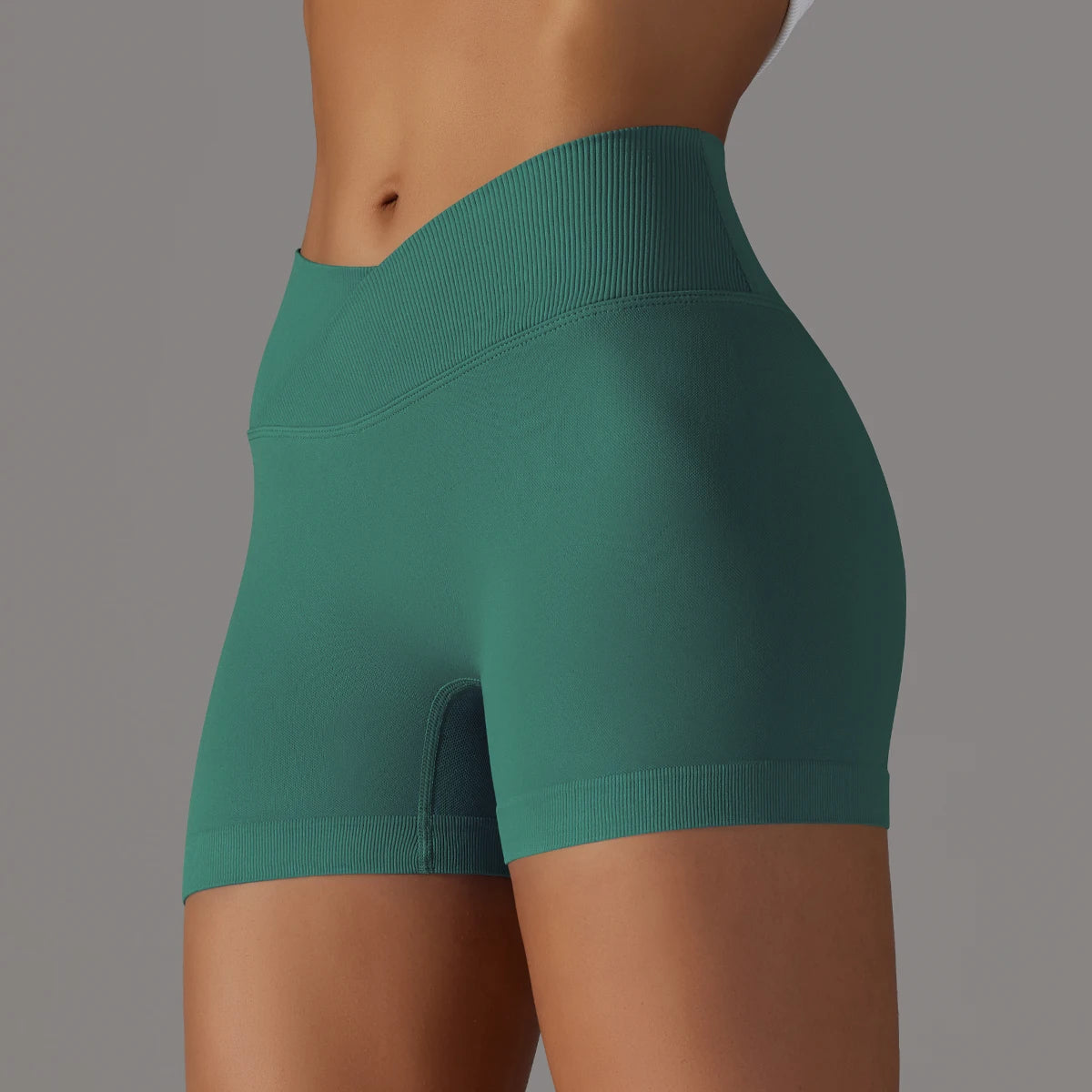 Crossover Waist Women’s Yoga Gym Shorts