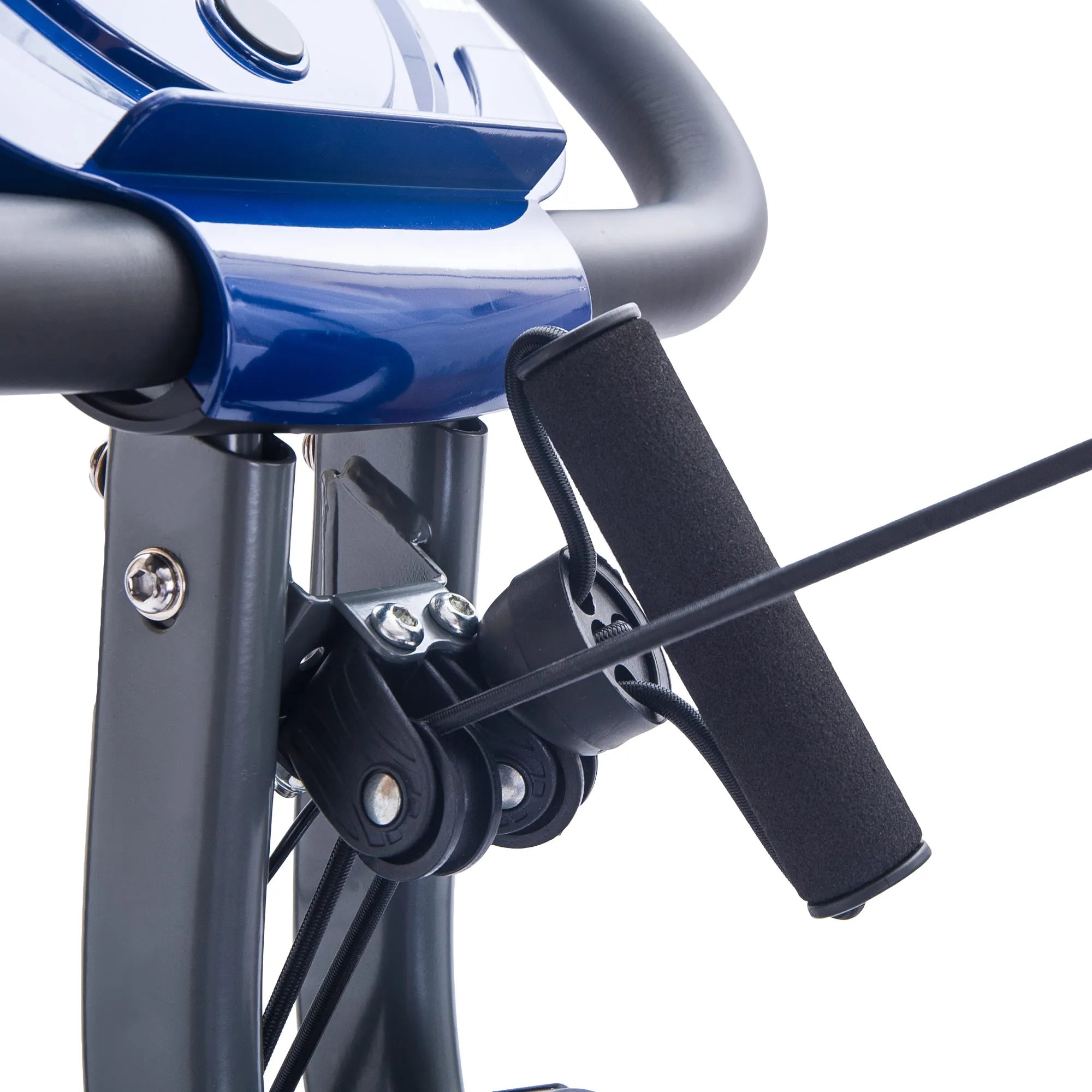 Folding X Exercise Bike with Backrest & Resistance Bands