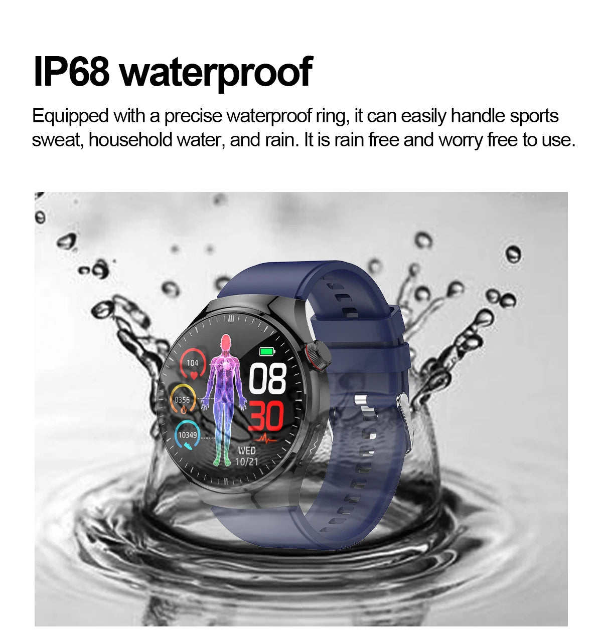 2025 Nursing-Grade Health Smartwatch with ECG, PPG & Bluetooth Call