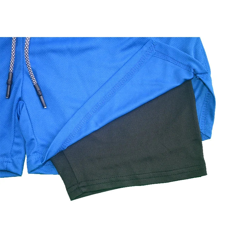 Men’s 2-in-1 Double Layer Quick-Dry Fitness Shorts