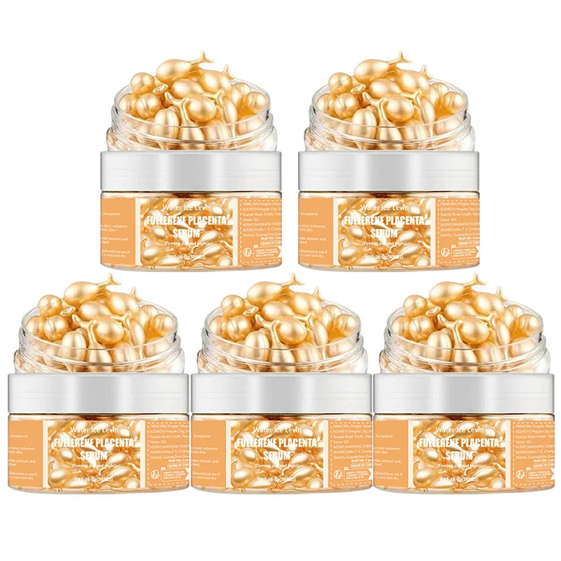 50pcs Collagen Face Serum Capsules with Hyaluronic Acid