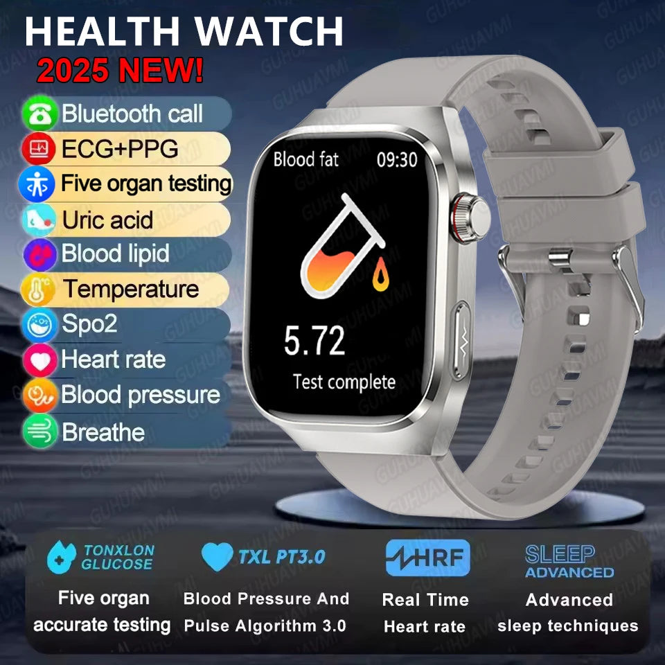 2025 Micro Physical Exam Smartwatch with Uric Acid & Body Fat Monitor