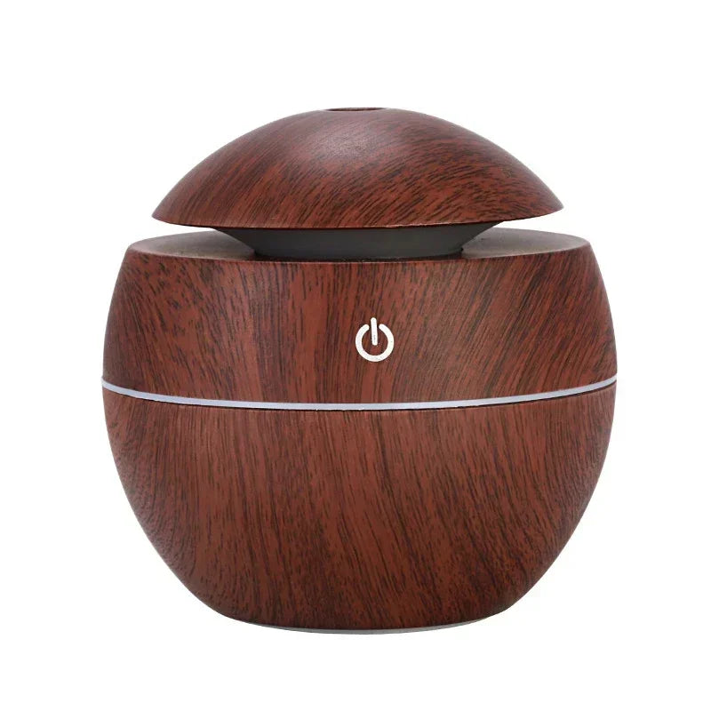 Mini Woodgrain USB Humidifier – Aromatherapy Oil Diffuser