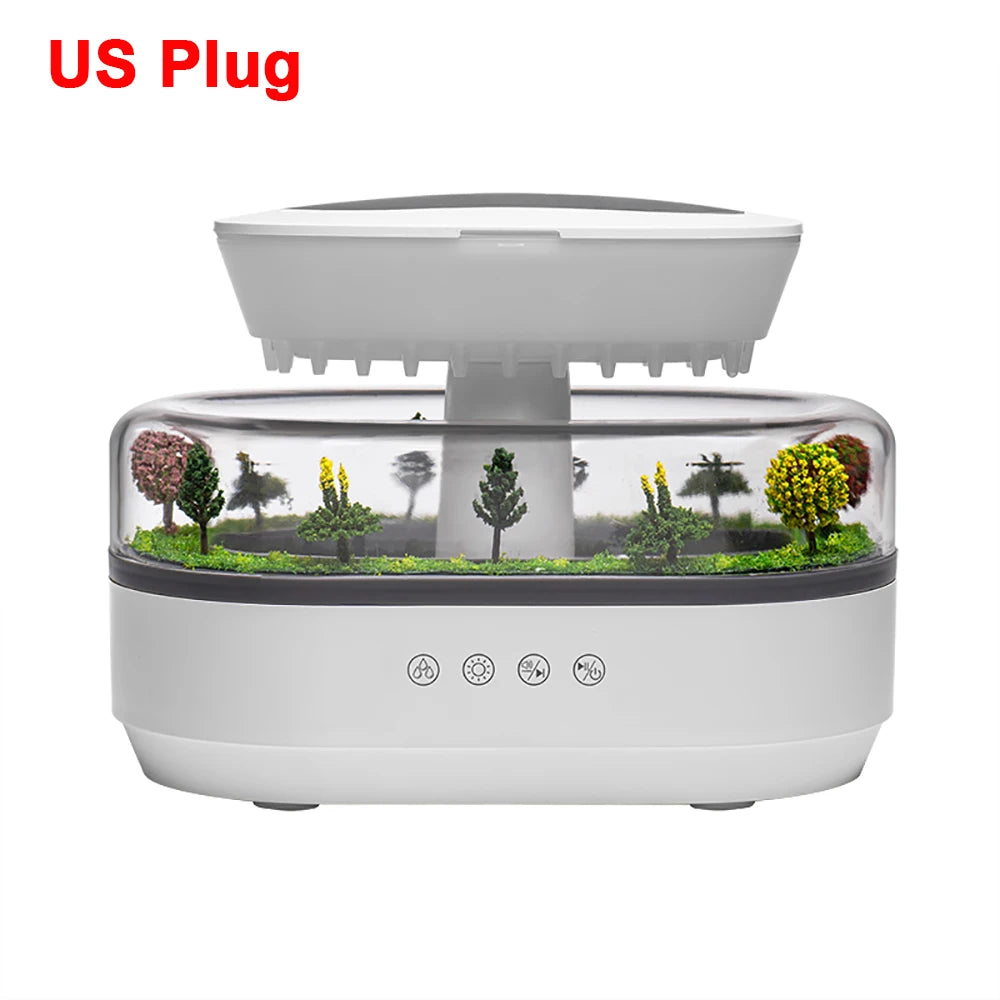 Raindrop Aroma Humidifier & Essential Oil Diffuser with Light & White Noise
