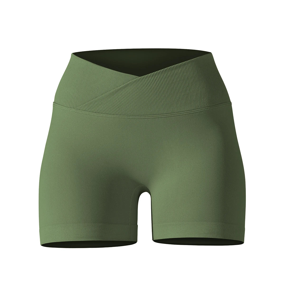 Crossover Waist Women’s Yoga Gym Shorts