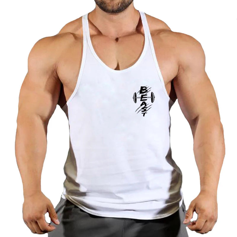 Men’s 2023 Cotton Fitness Tank Top – Bodybuilding & Running