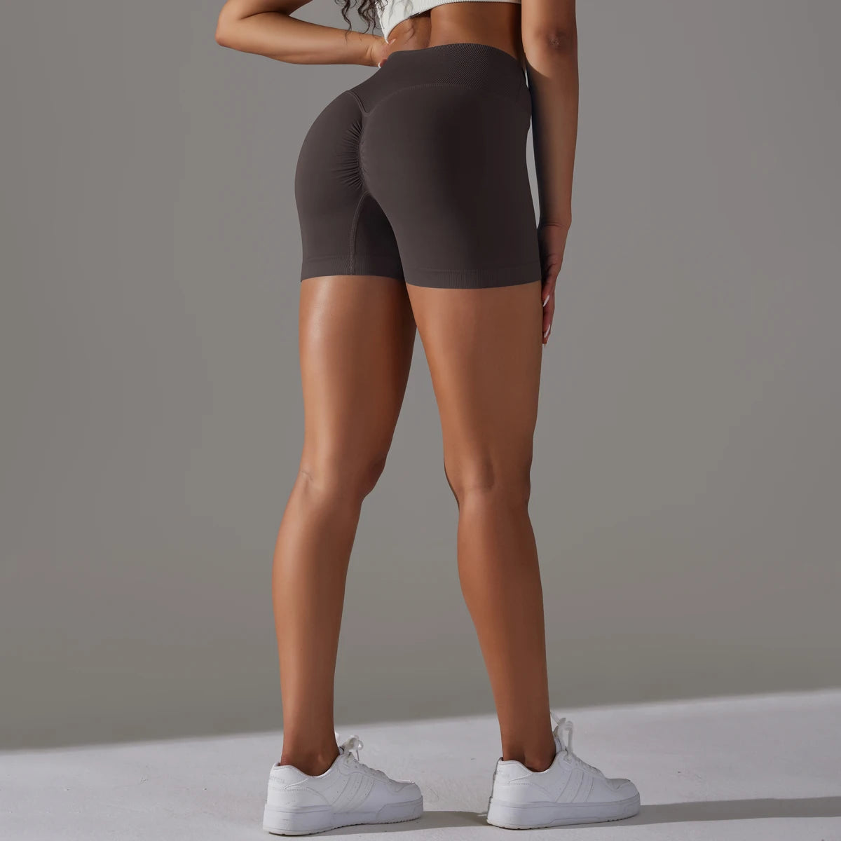 Crossover Waist Women’s Yoga Gym Shorts