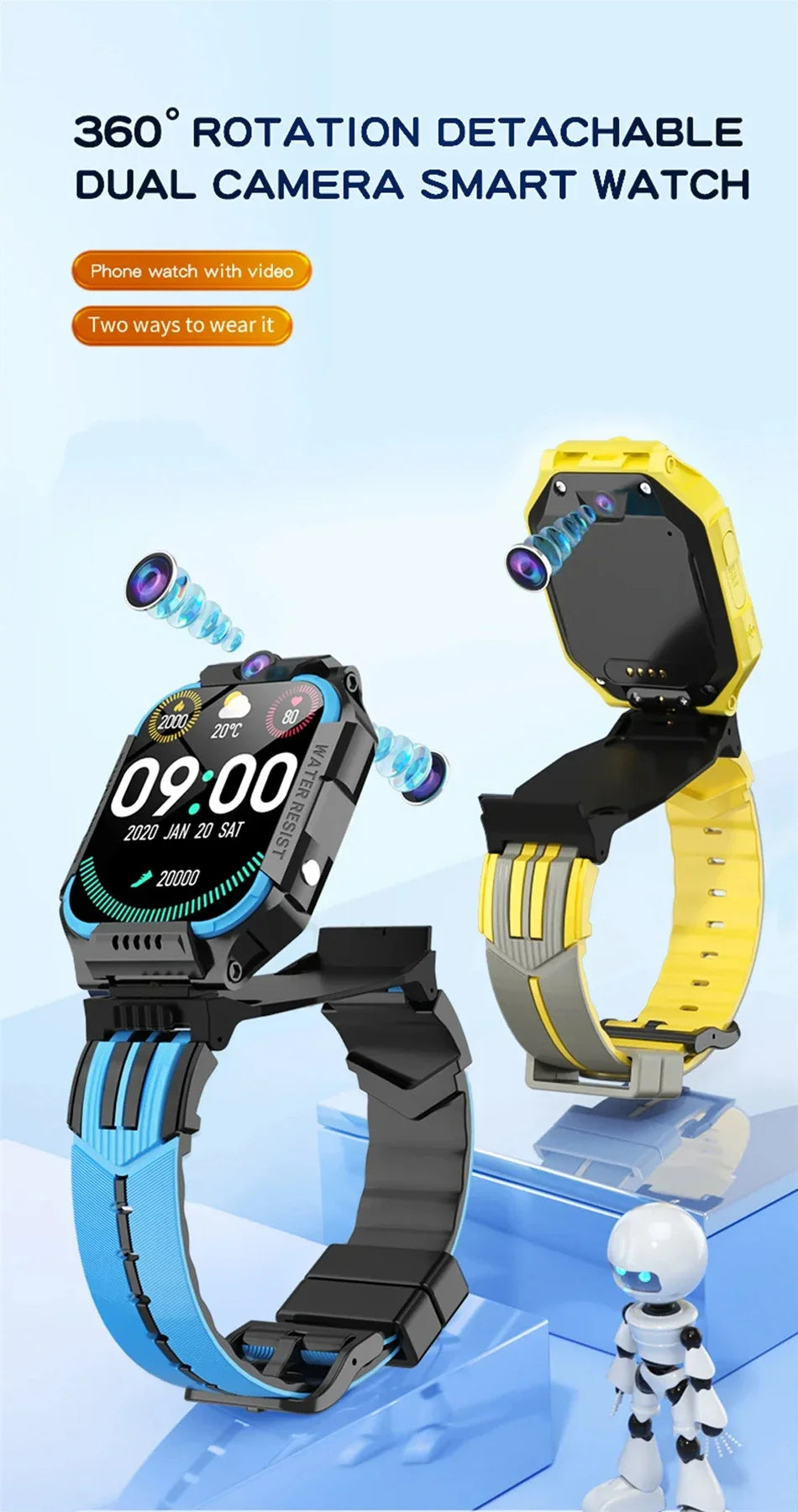 5G Kids Smartwatch with GPS, Video Call & Waterproof Design