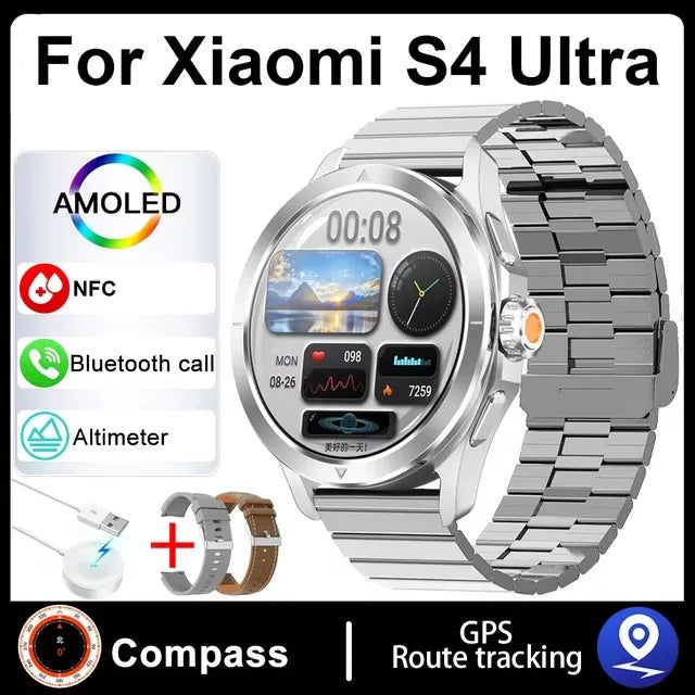 2025 Xiaomi S4 Ultra GPS Smartwatch with AMOLED & NFC