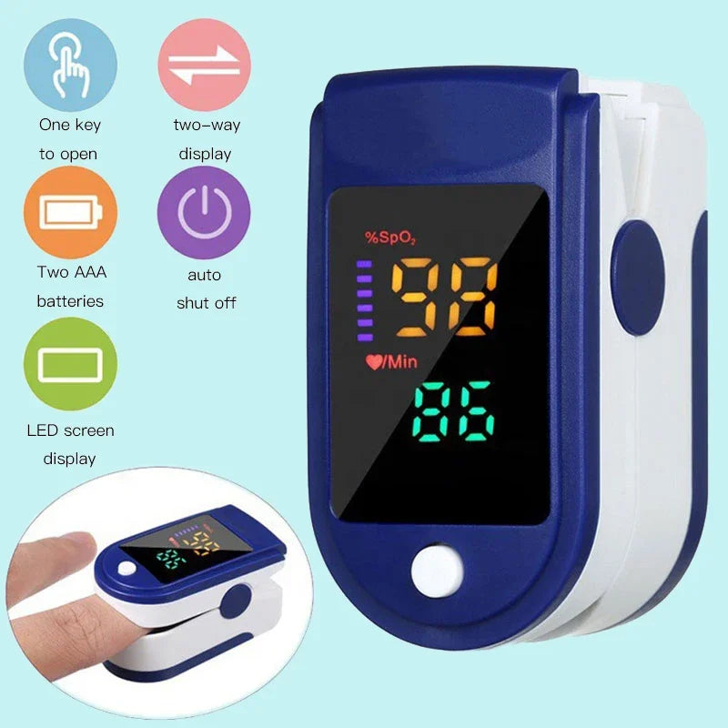 Pulse Oximeter Finger Clip – SpO₂ & Heart Rate Monitor