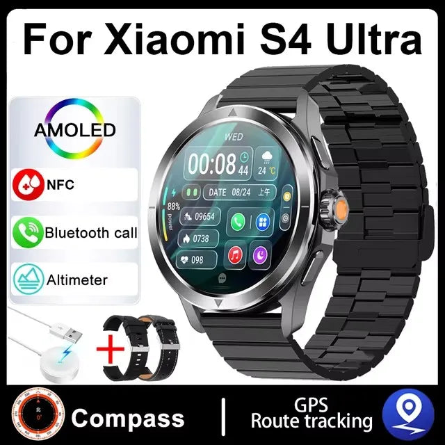 2025 Xiaomi S4 Ultra GPS Smartwatch with AMOLED & NFC