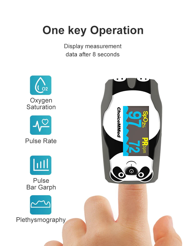 ChoiceMMed Pediatric Finger Pulse Oximeter with OLED Display
