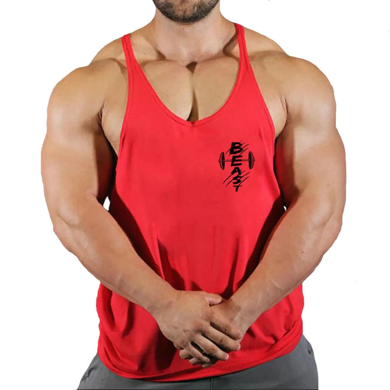 Men’s 2023 Cotton Fitness Tank Top – Bodybuilding & Running