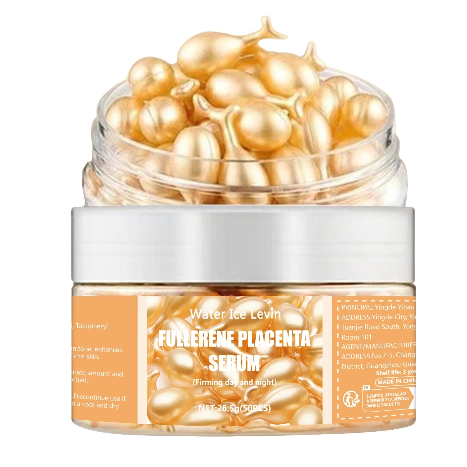 50pcs Collagen Face Serum Capsules with Hyaluronic Acid