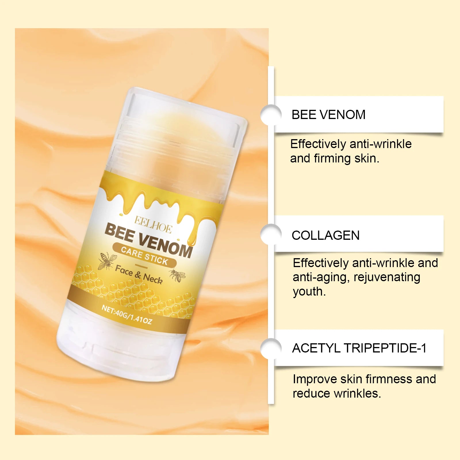 Bee-Venom Neck Care Stick with Collagen for Lift & Moisturizing
