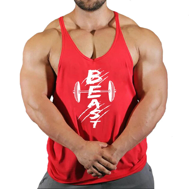 Men’s 2023 Cotton Fitness Tank Top – Bodybuilding & Running
