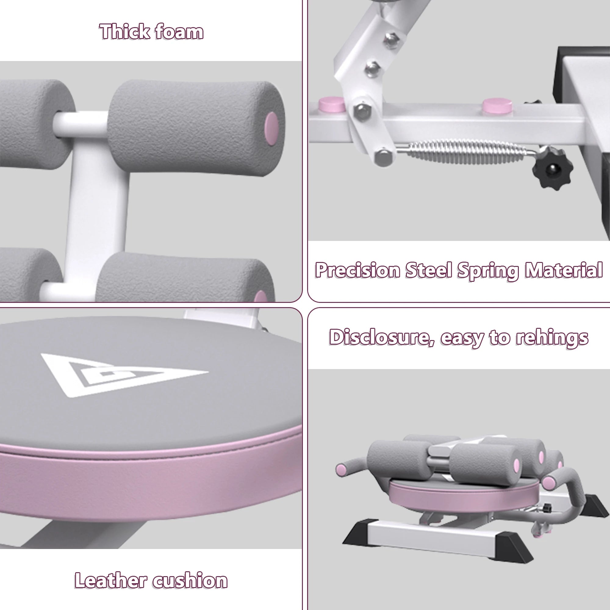 Portable Ab Crunch Sit-Up Bench Core Workout Machine