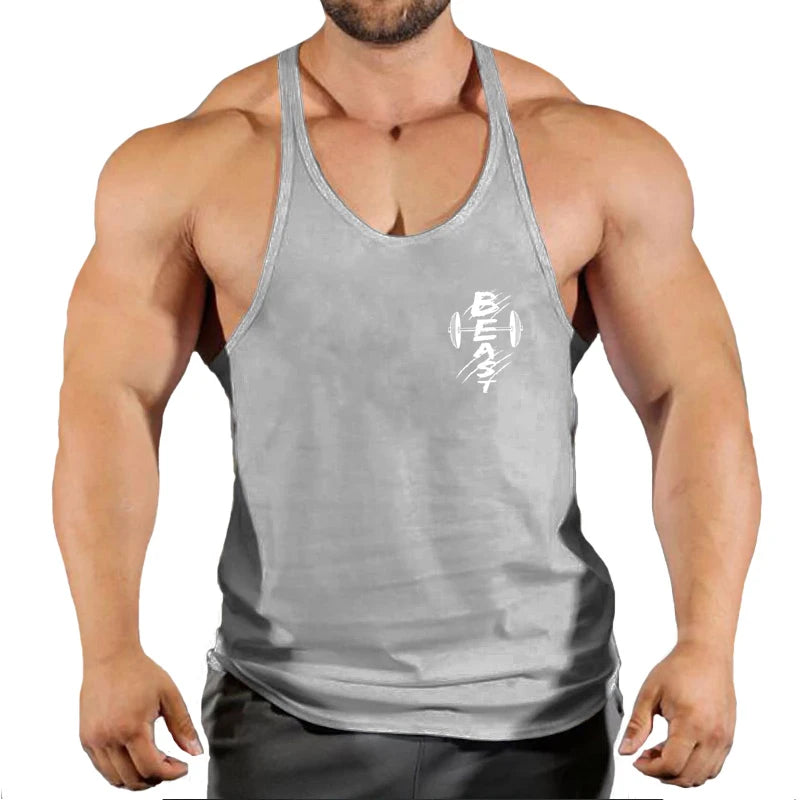 Men’s 2023 Cotton Fitness Tank Top – Bodybuilding & Running