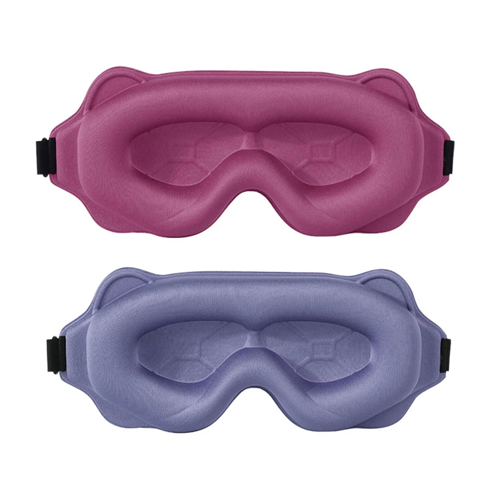 3D Contoured Sleep Mask for Eyes – Light Blocking & Breathable