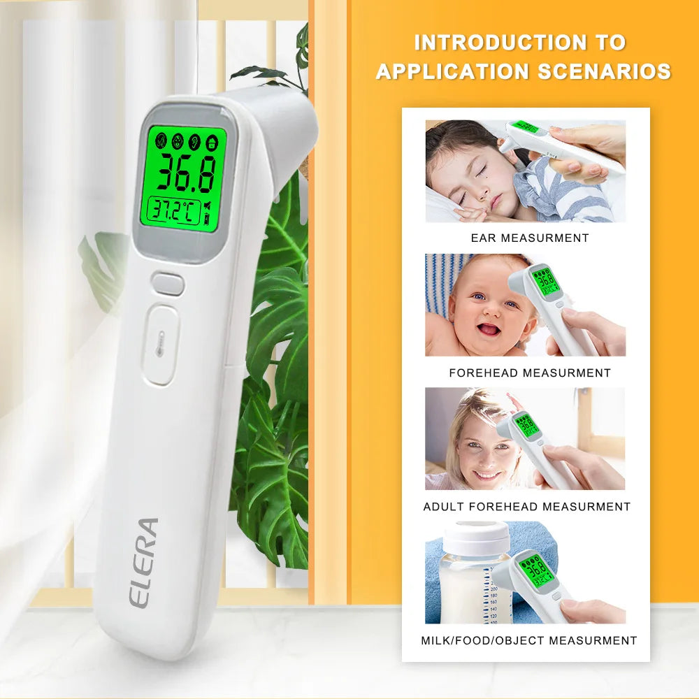 ELERA Infrared Digital Thermometer – Forehead & Ear, No-Contact