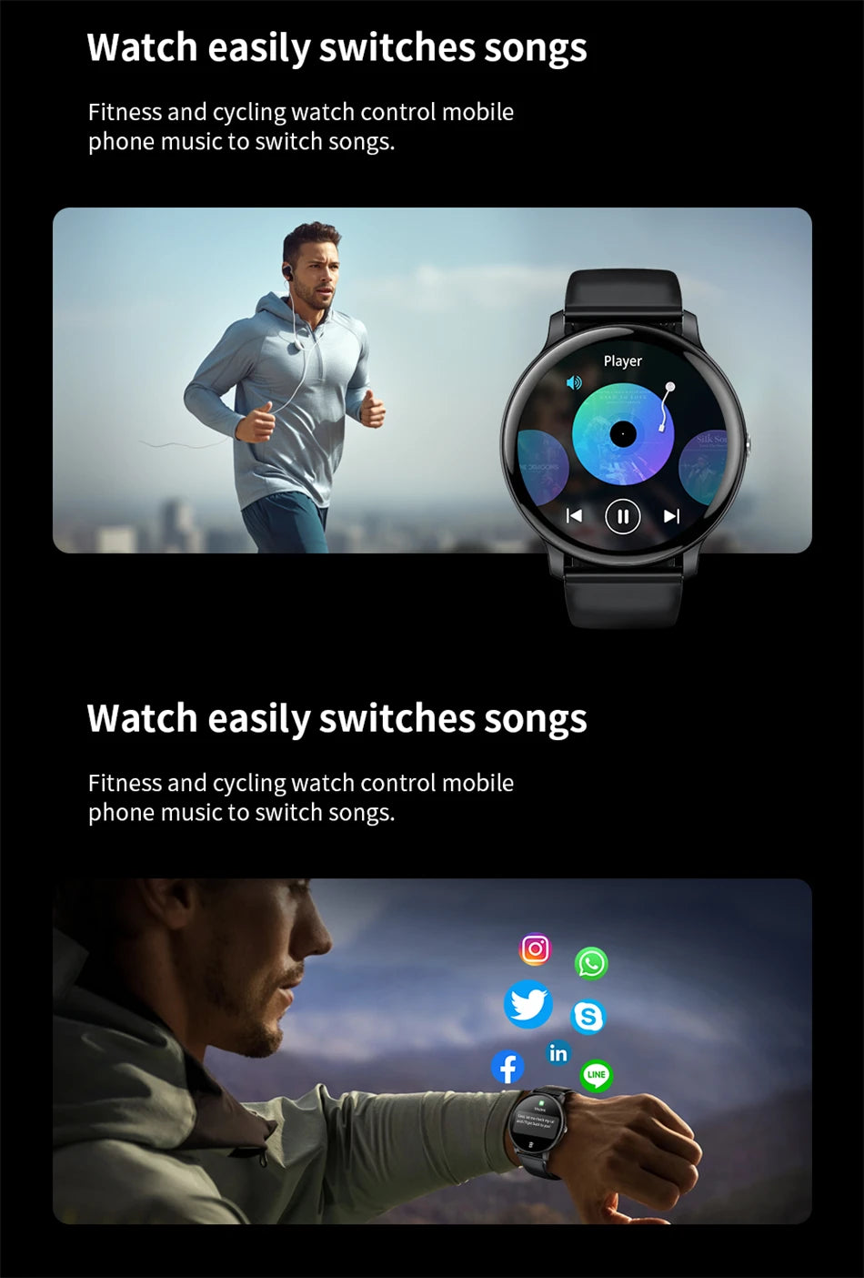 2025 Bluetooth Smart Watch for Women & Men with Fitness Tracker