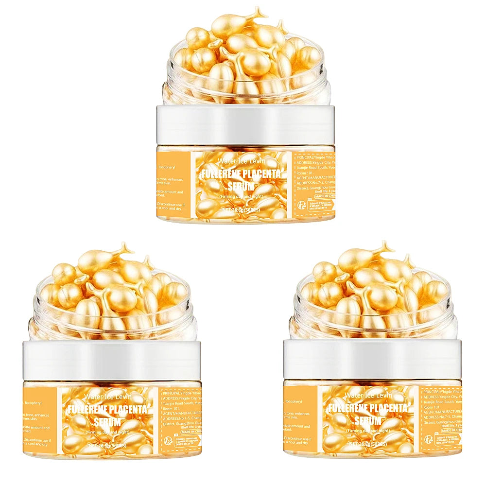 50pcs Collagen Face Serum Capsules with Hyaluronic Acid