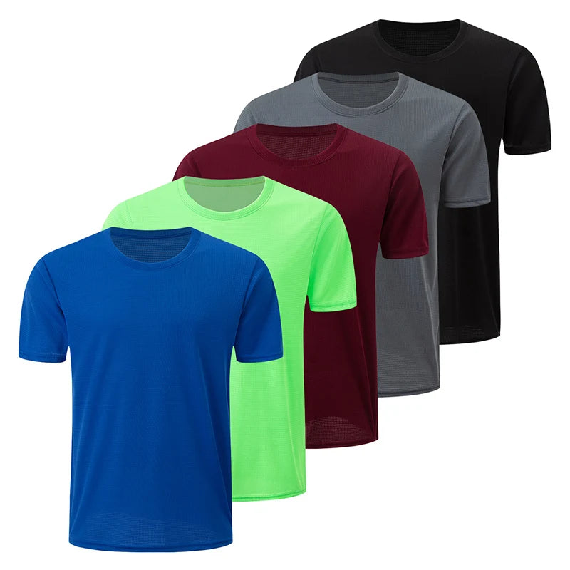 Men’s Waffle Sports Shirt – Short Sleeve Training Tee (1/5 Pcs)