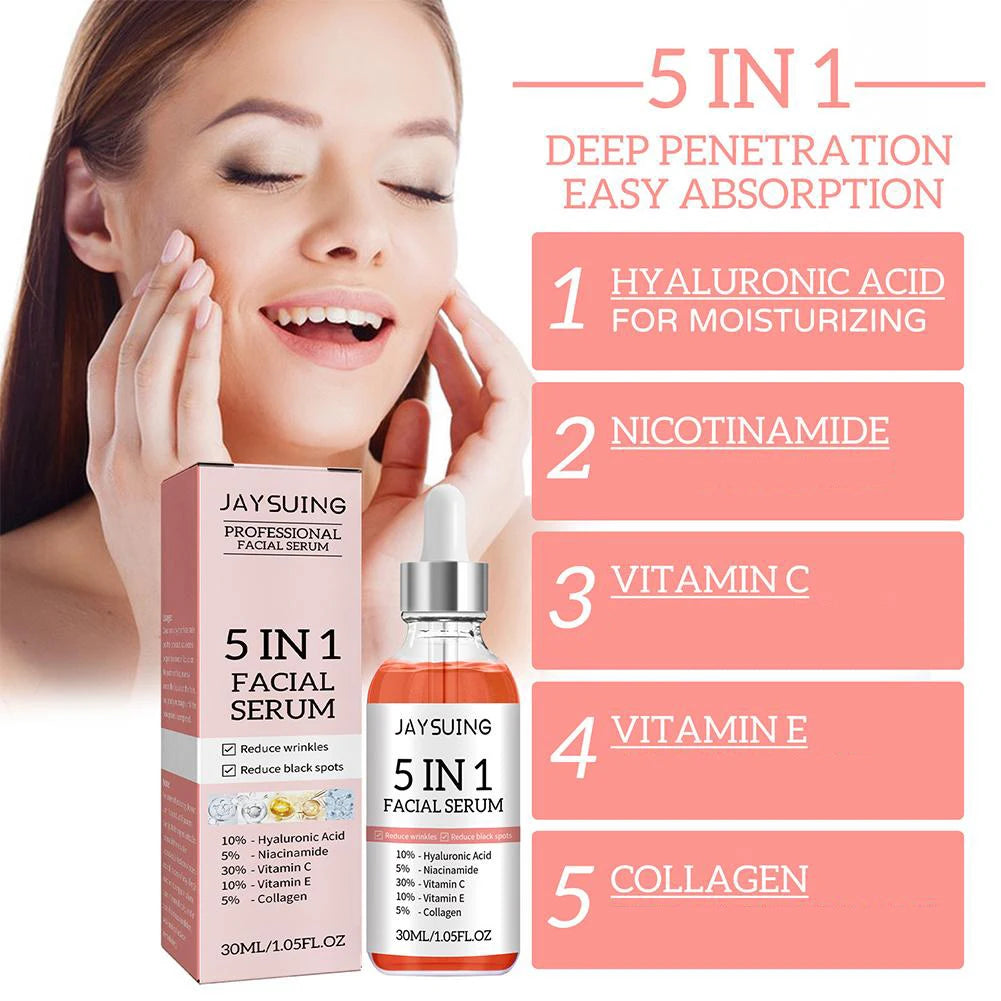 5-in-1 Hyaluronic Acid Vitamin C Collagen Face Serum
