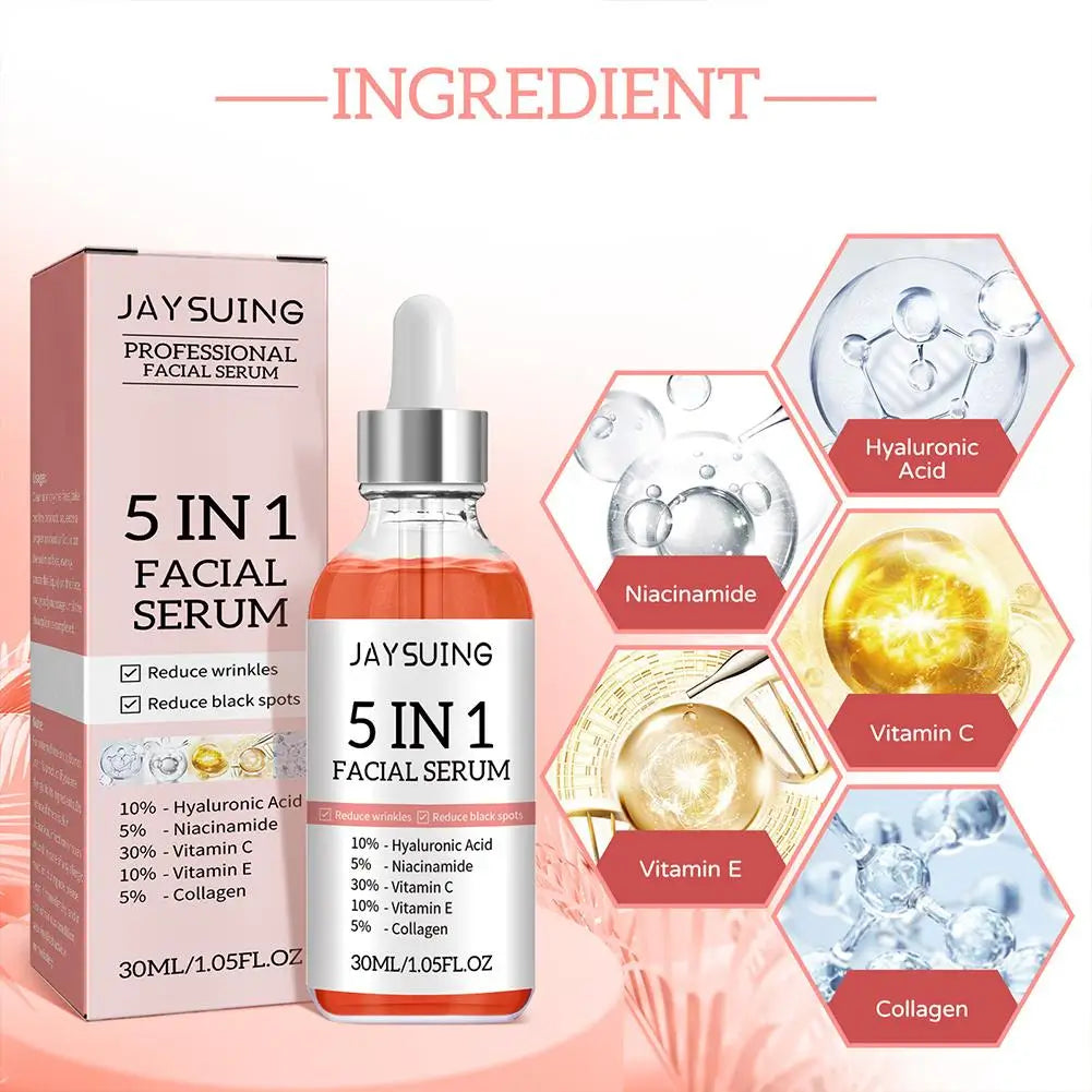 5-in-1 Hyaluronic Acid Vitamin C Collagen Face Serum