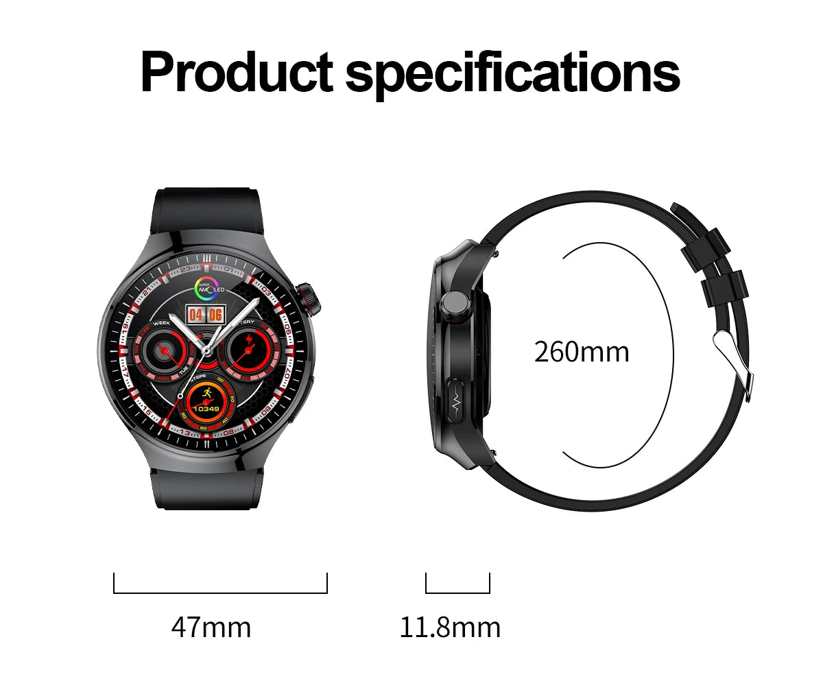 2025 Nursing-Grade Health Smartwatch with ECG, PPG & Bluetooth Call