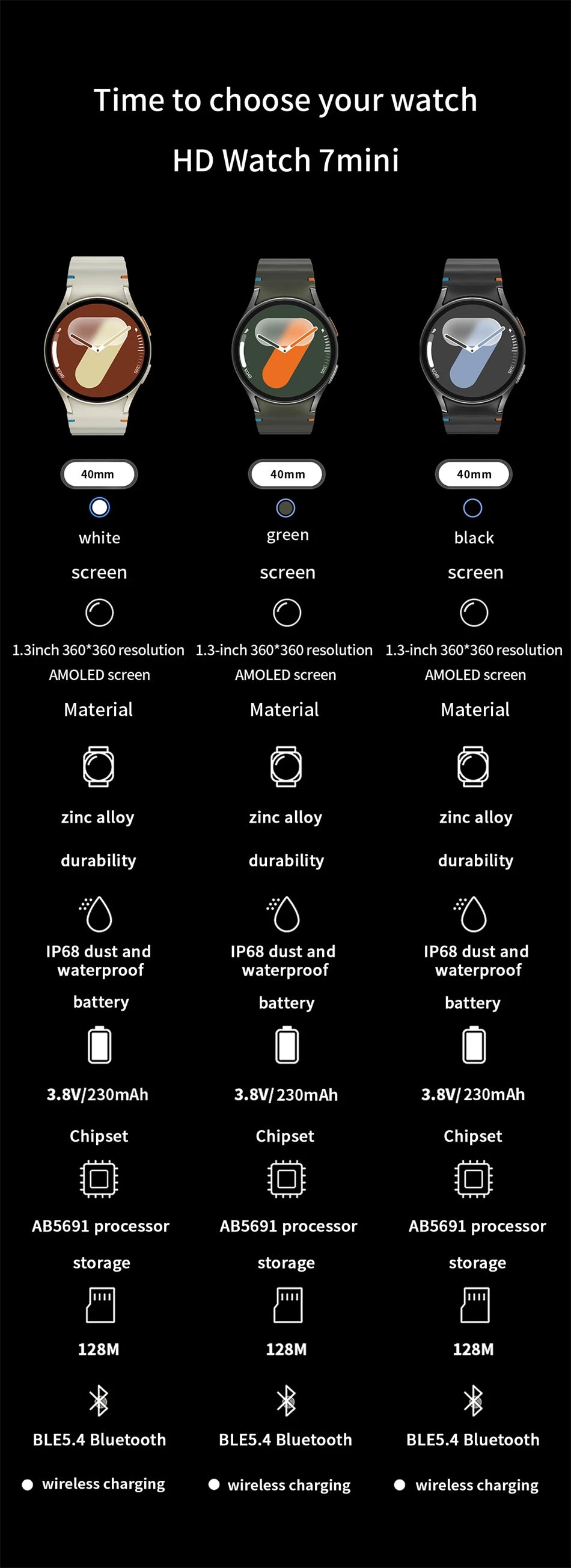 Galaxy Watch 7 Smartwatch with AMOLED Screen & Bluetooth Call