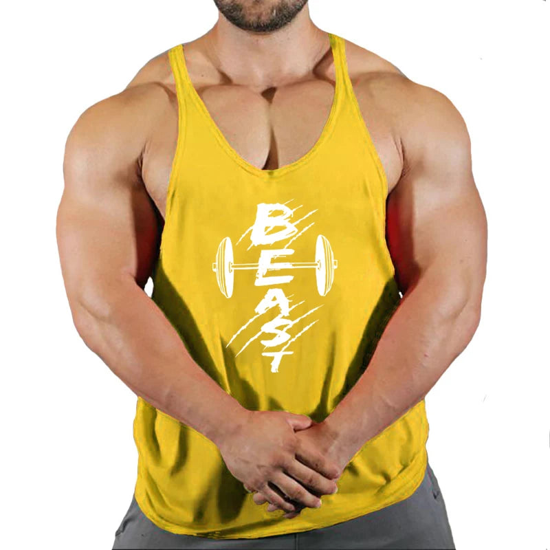 Men’s 2023 Cotton Fitness Tank Top – Bodybuilding & Running