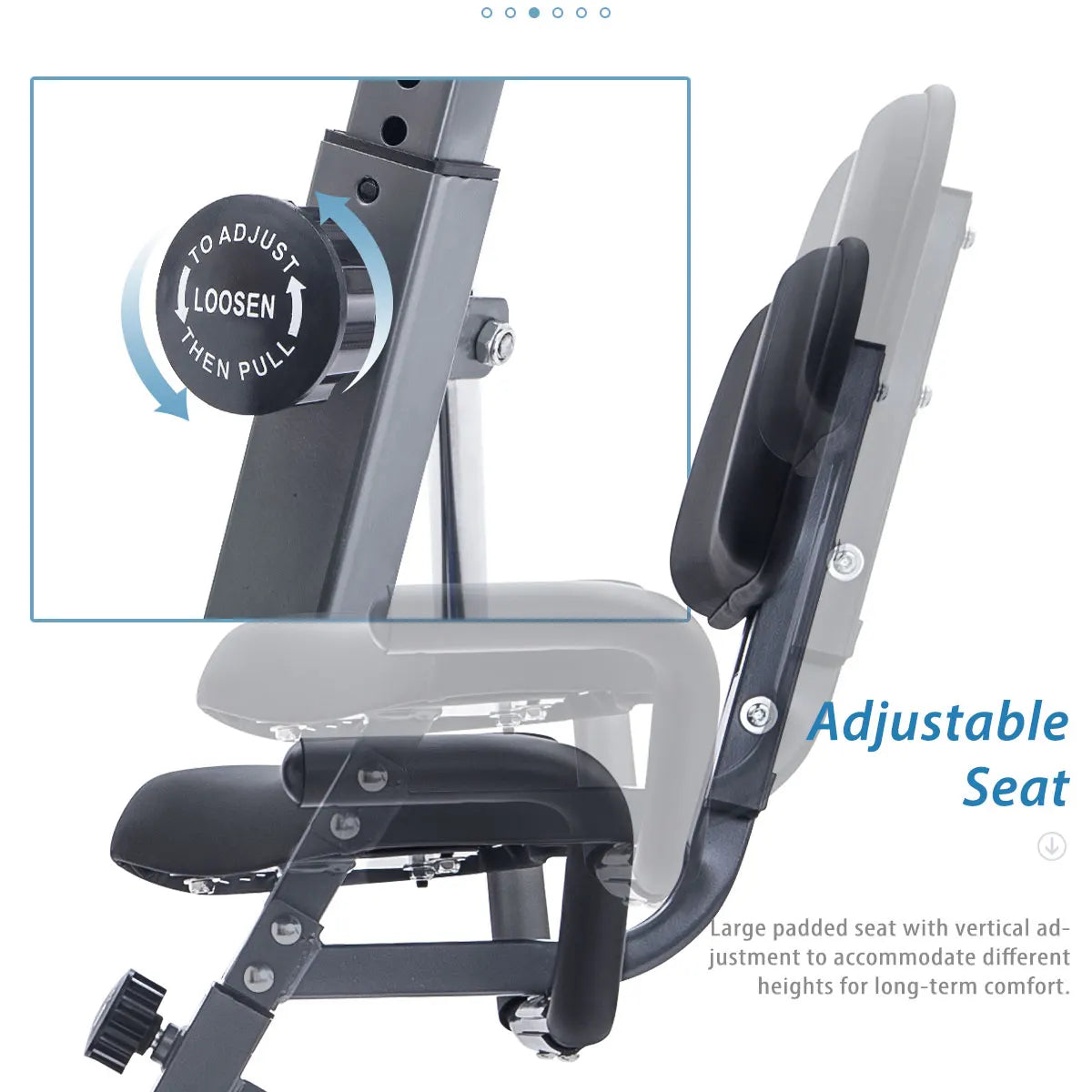 Folding X Exercise Bike with Backrest & Resistance Bands