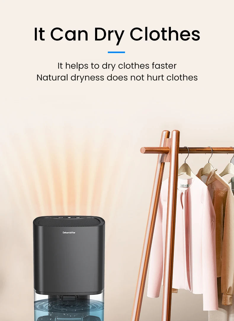 Portable Silent Air Dehumidifier with EU/US Plug