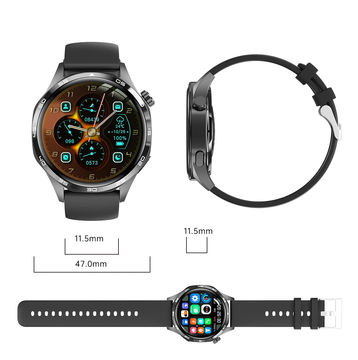 GT5 Pro Smartwatch with AMOLED, GPS, NFC & Bluetooth Call